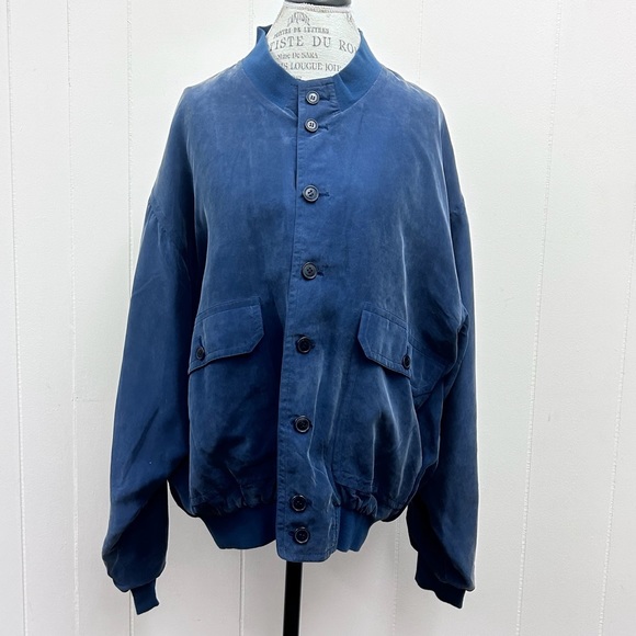 Whitby Vintage Washed Silk Bomber Jacket - Picture 1 of 5